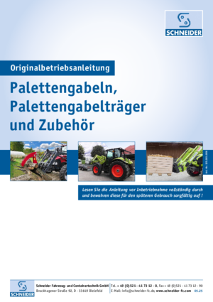 Pallettengabeln, PAltenngabelträger und Zubehör
